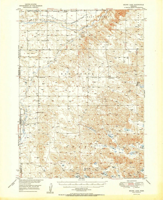 1950 Skunk Lake, NE - Nebraska - USGS Topographic Map