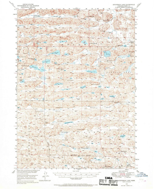 1949 Steverson Lake, NE - Nebraska - USGS Topographic Map