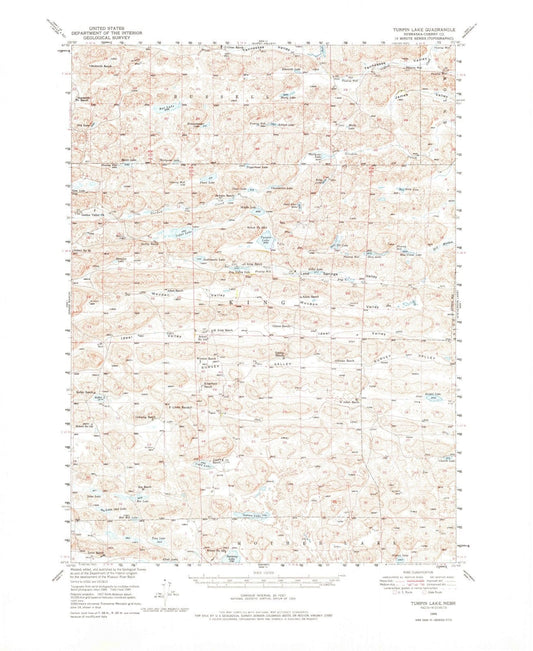 1949 Turpin Lake, NE - Nebraska - USGS Topographic Map