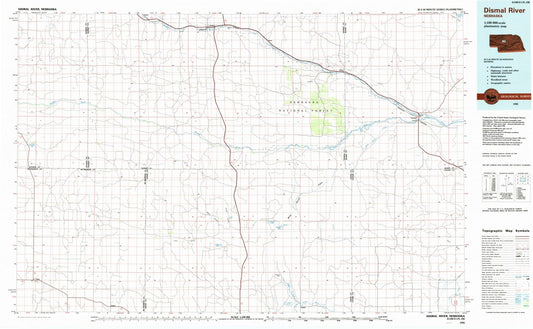 1985 Dismal River, NE - Nebraska - USGS Topographic Map