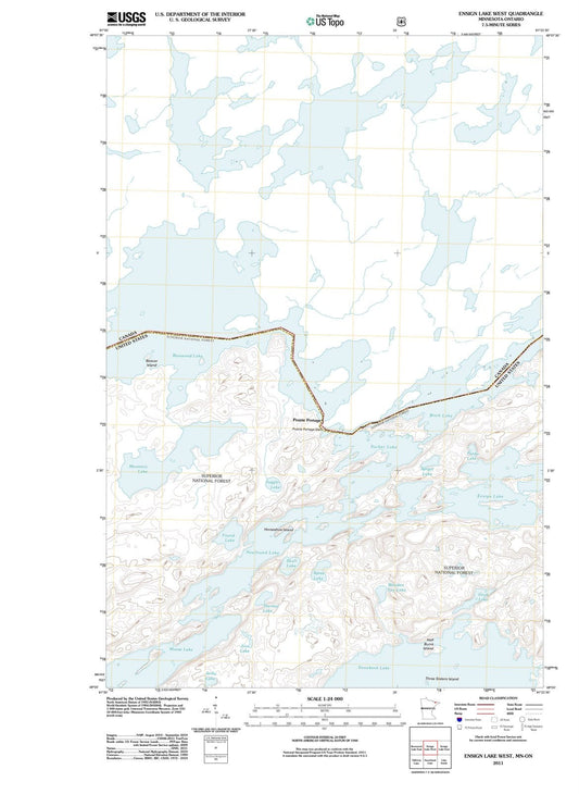 2011 Ensign Lake West, MN - Minnesota - USGS Topographic Map