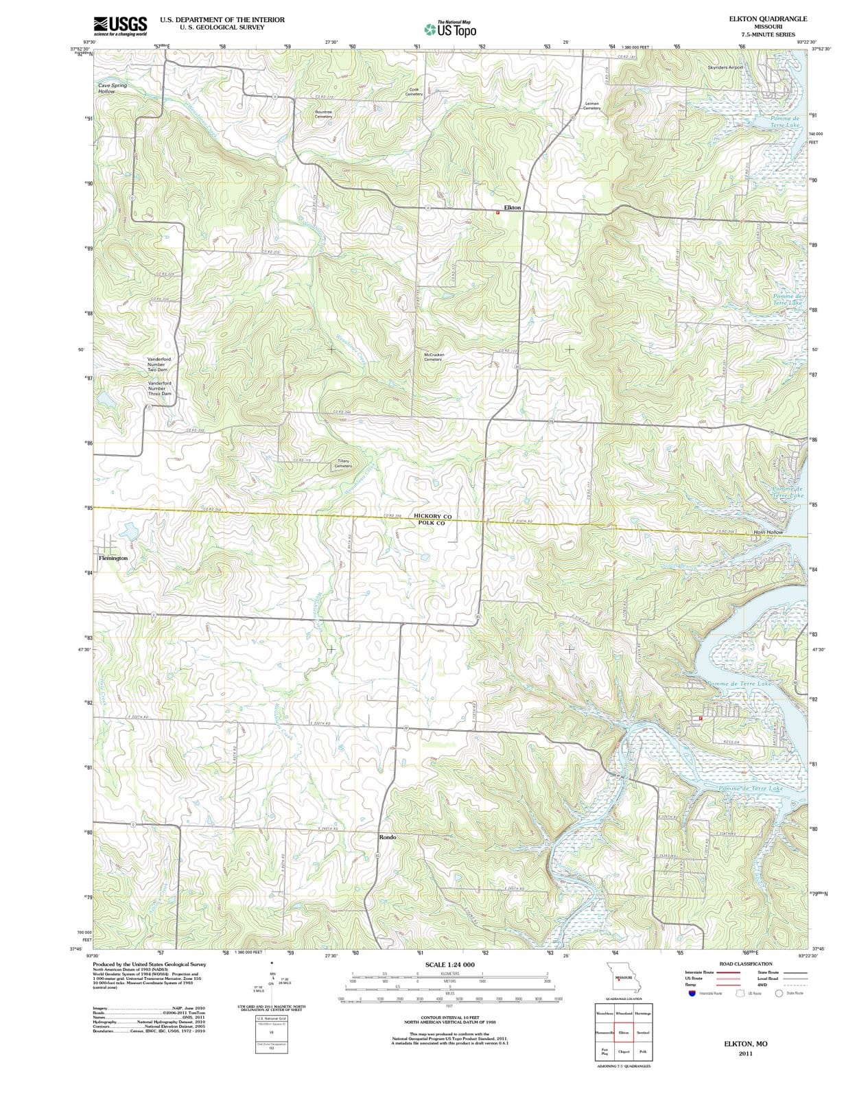 2011 Elkton, MO - Missouri - USGS Topographic Map