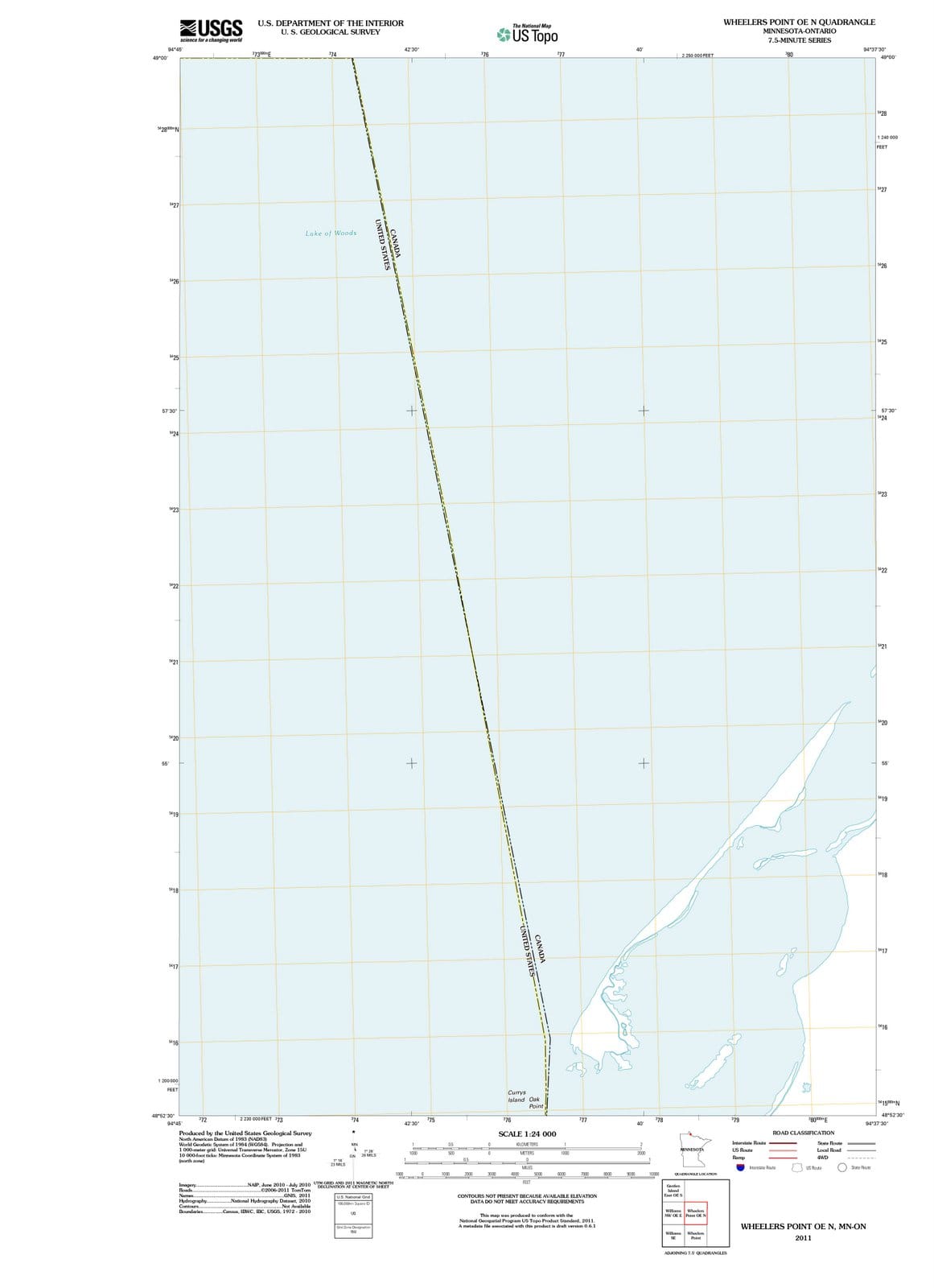 2011 Wheelers Point, MN - Minnesota - USGS Topographic Map v2