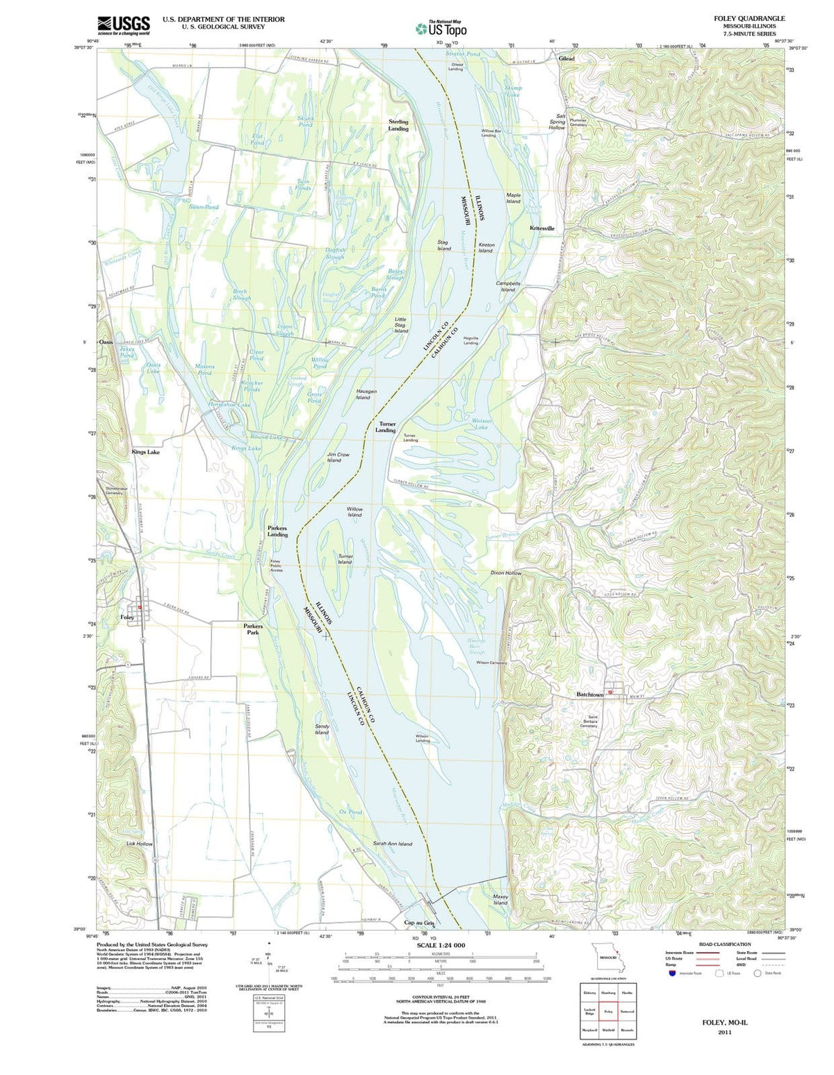 2011 Foley, MO - Missouri - USGS Topographic Map