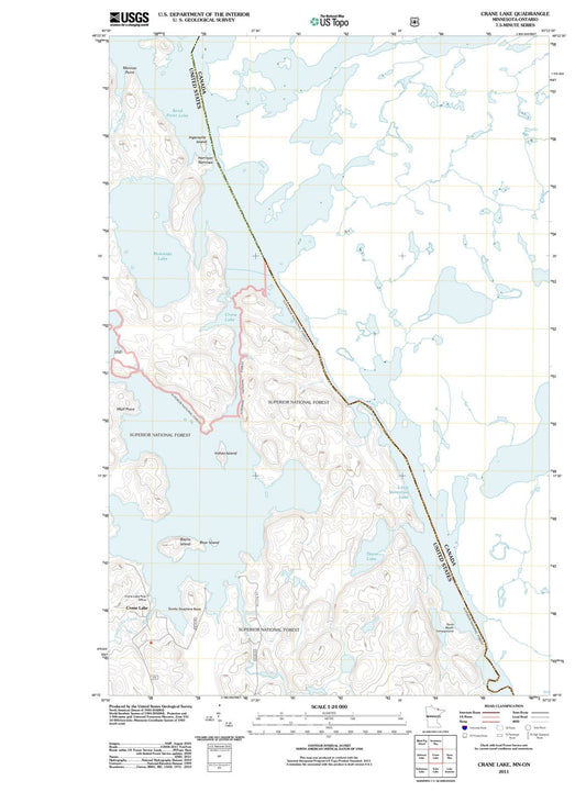 2011 Crane Lake, MN - Minnesota - USGS Topographic Map