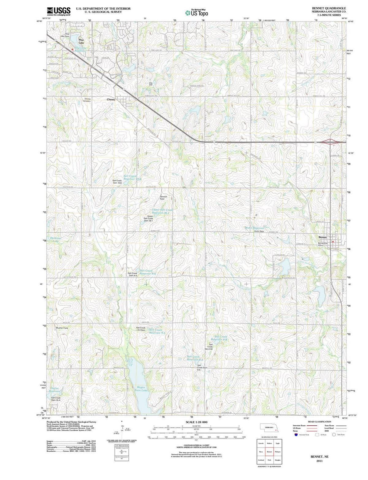 2011 Bennet, NE - Nebraska - USGS Topographic Map