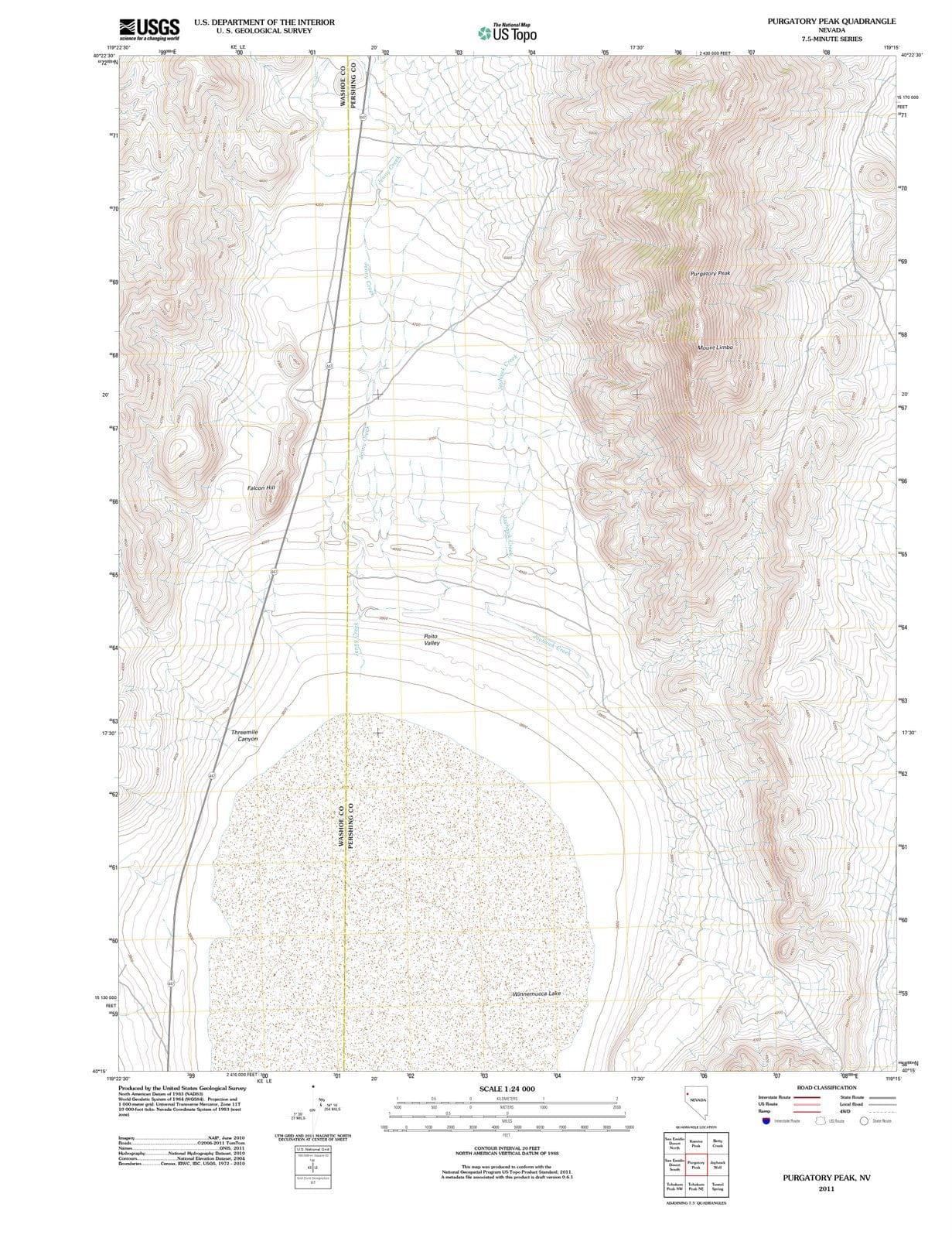 2011 Purgatory Peak, NV - Nevada - USGS Topographic Map