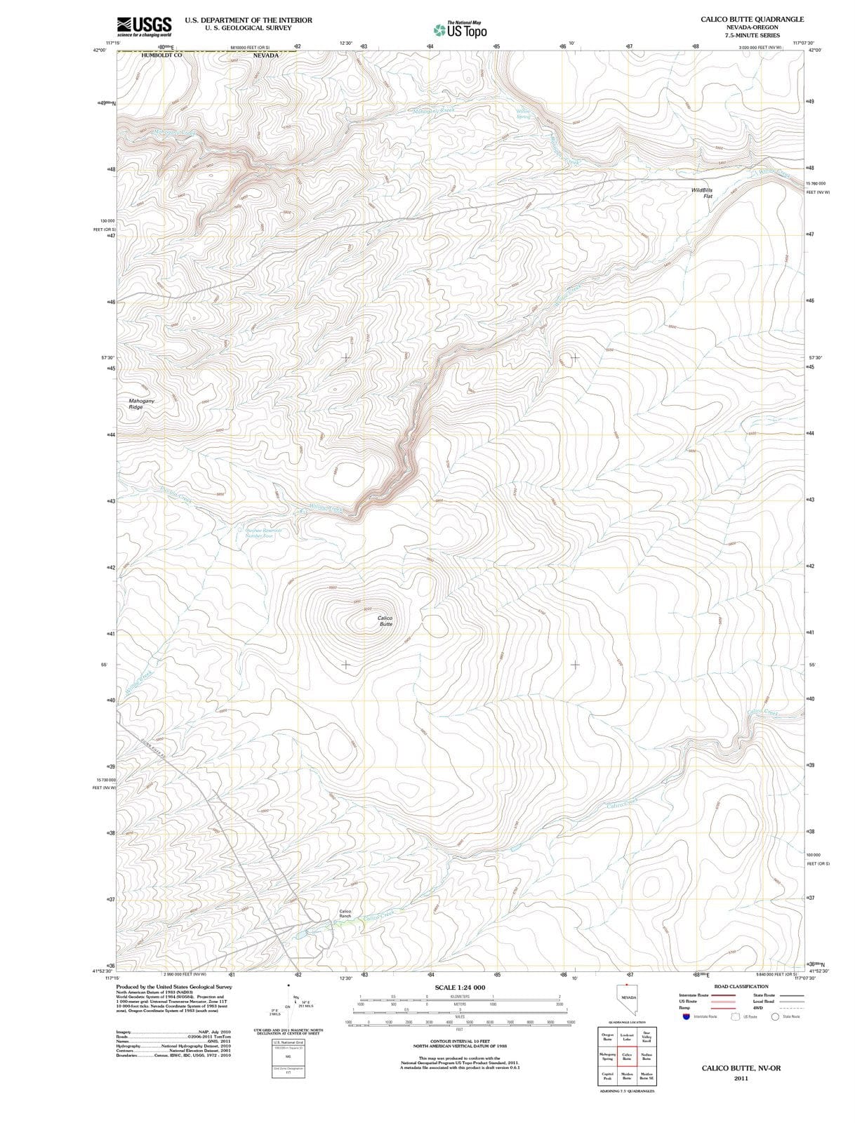 2011 Calico Butte, NV - Nevada - USGS Topographic Map