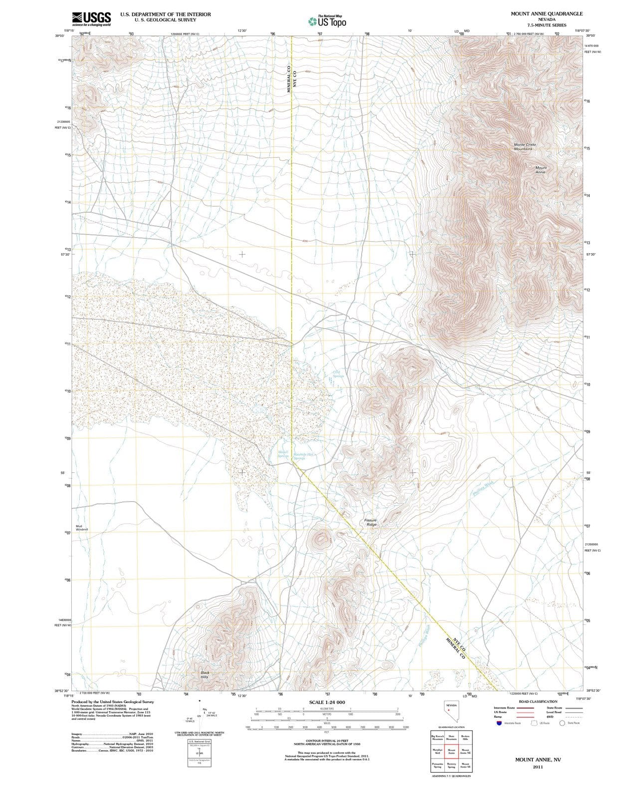 2011 Mount Annie, NV - Nevada - USGS Topographic Map