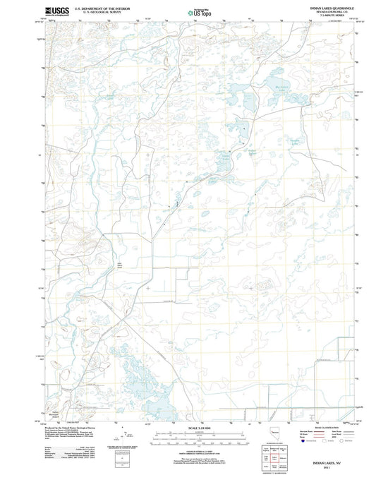 2011 Indian Lakes, NV - Nevada - USGS Topographic Map
