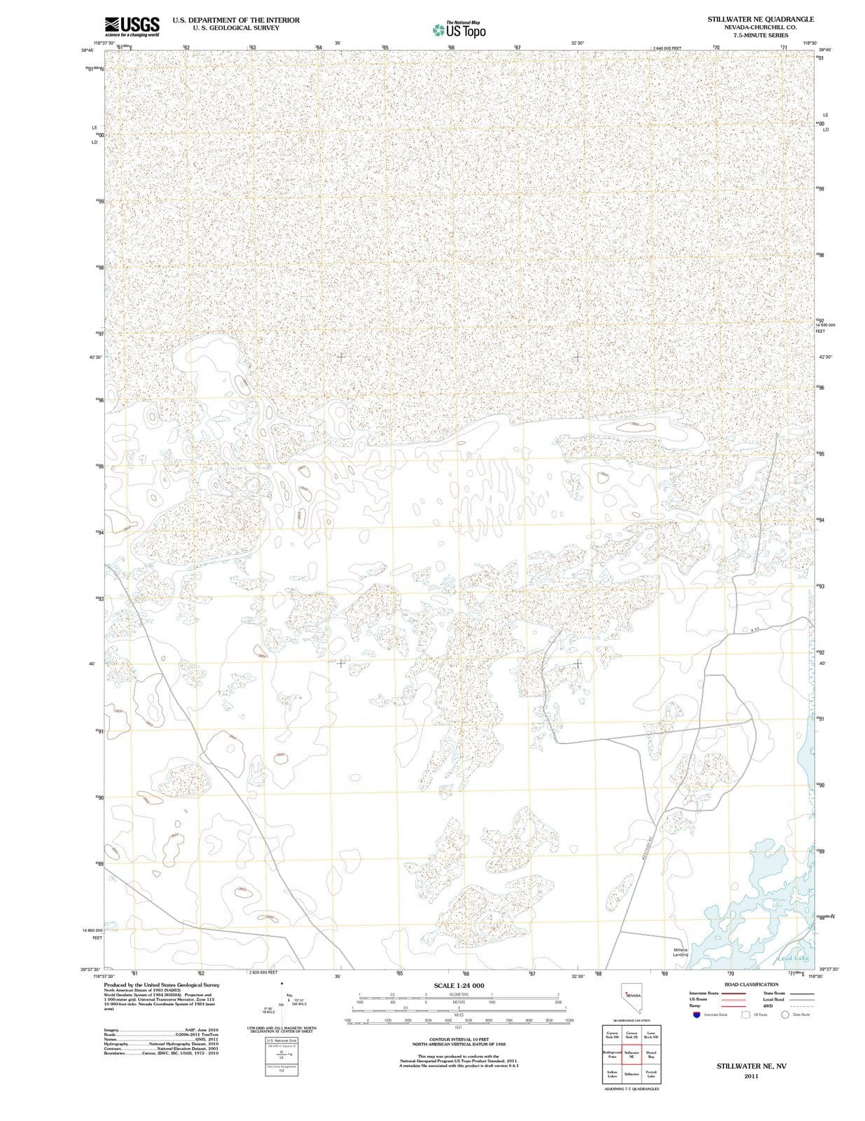 2011 Stillwater, NV - Nevada - USGS Topographic Map v2