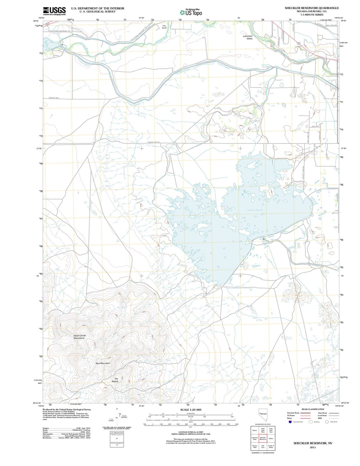 2011 Sheckler Reservoir, NV - Nevada - USGS Topographic Map