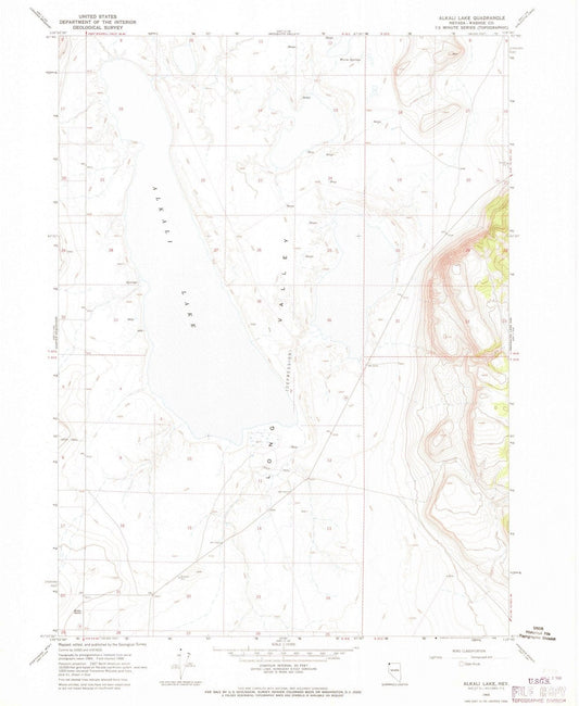 1966 Alkali Lake, NV - Nevada - USGS Topographic Map