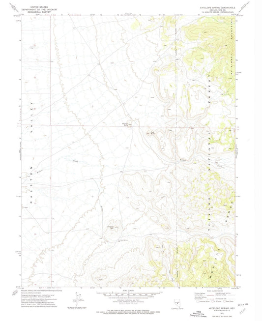 1971 Antelope Spring, NV - Nevada - USGS Topographic Map