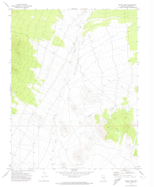 1971 Bailey Wash, NV - Nevada - USGS Topographic Map