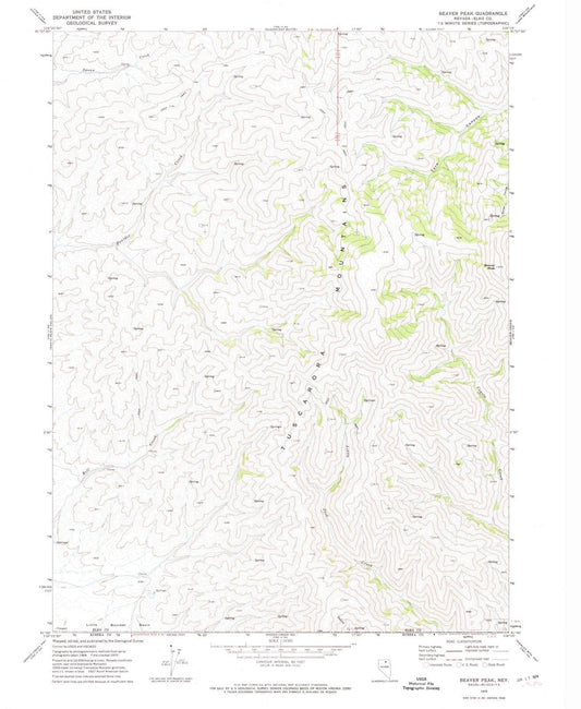 1970 Beaver Peak, NV - Nevada - USGS Topographic Map
