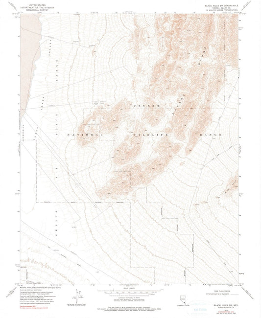 1973 Black Hills, NV - Nevada - USGS Topographic Map v2