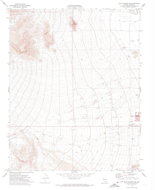 1972 Blueiamond, NV - Nevada - USGS Topographic Map