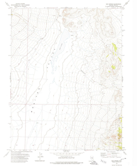 1971 Box Spring, NV - Nevada - USGS Topographic Map