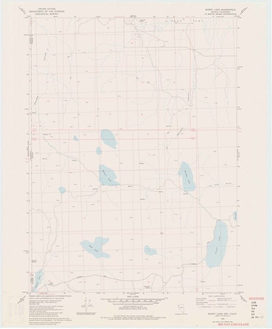 1980 Burnt Lake, NV - Nevada - USGS Topographic Map