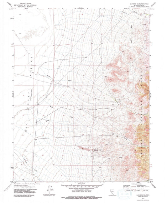 1971 Carvers, NV - Nevada - USGS Topographic Map v3