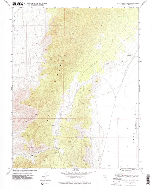 1971 Cave Valley Well, NV - Nevada - USGS Topographic Map