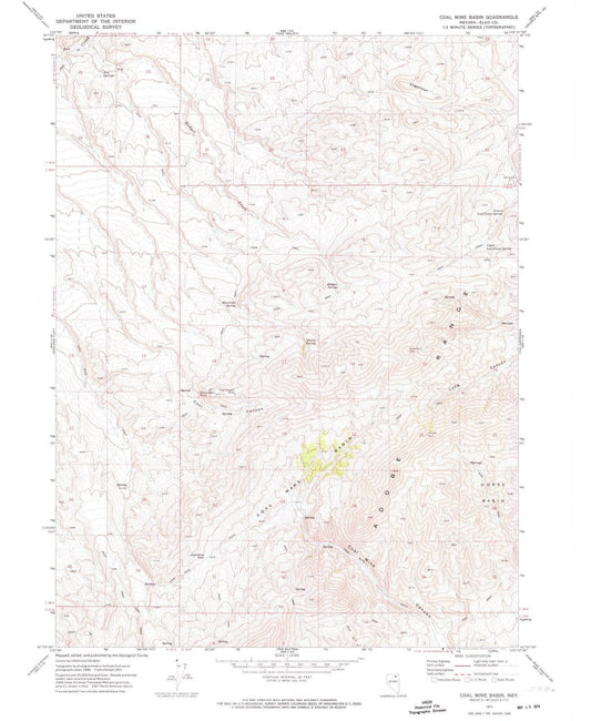 1971 Coal Mine Basin, NV - Nevada - USGS Topographic Map