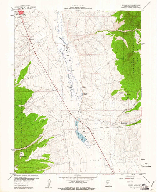 1958 Comins Lake, NV - Nevada - USGS Topographic Map