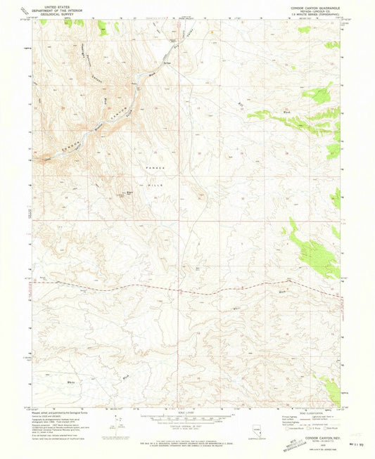 1970 Condor Canyon, NV - Nevada - USGS Topographic Map