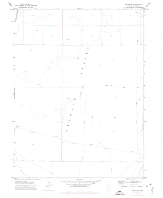 1972 Decoy, NV - Nevada - USGS Topographic Map