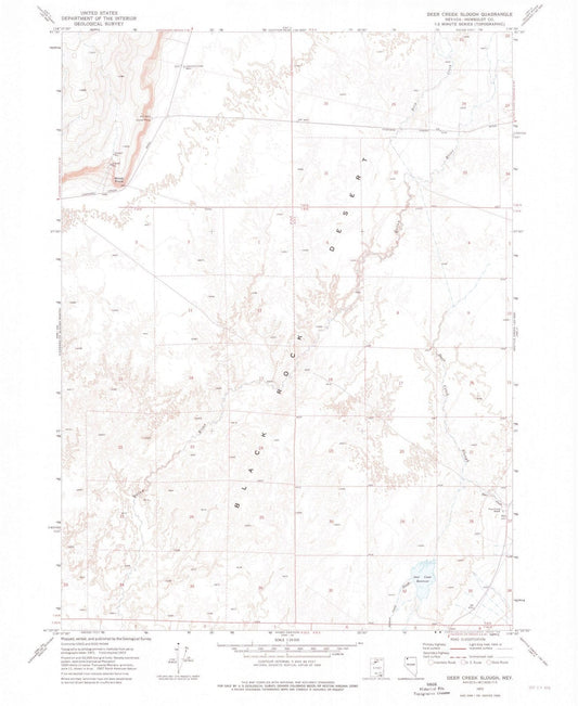 1972 Deer Creek Slough, NV - Nevada - USGS Topographic Map