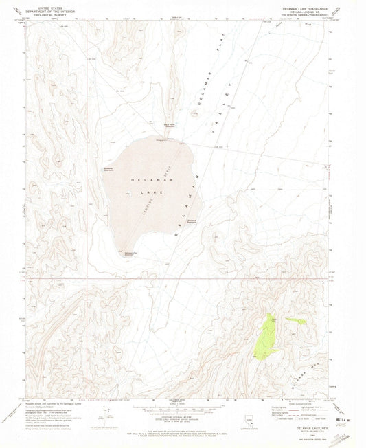 1969 Delamar Lake, NV - Nevada - USGS Topographic Map
