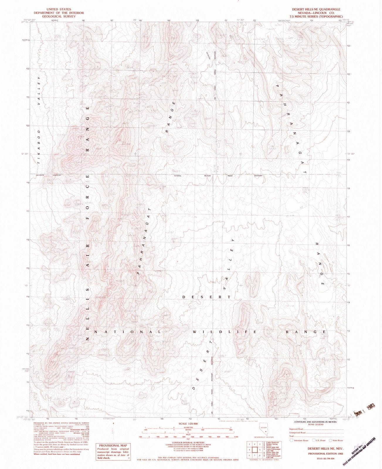 1983 Desert Hills, NV - Nevada - USGS Topographic Map
