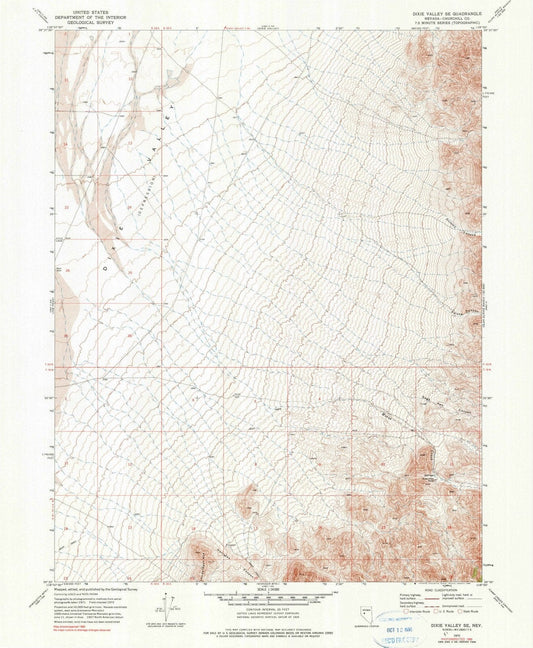 1972 Dixie Valley, NV - Nevada - USGS Topographic Map