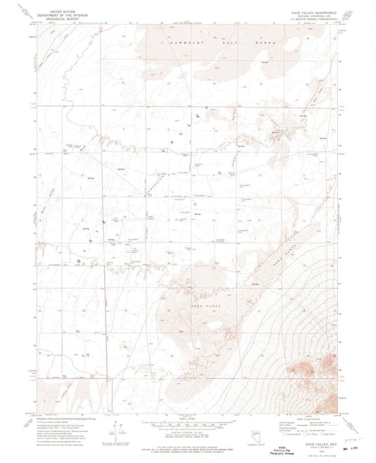 1972 Dixie Valley, NV - Nevada - USGS Topographic Map v2