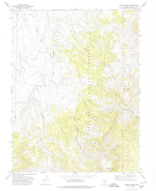1971 Dobbin Summit, NV - Nevada - USGS Topographic Map