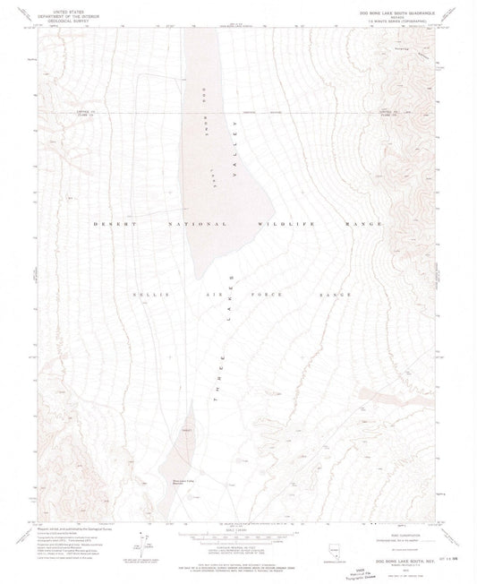 1973 Dog Bone Lake South, NV - Nevada - USGS Topographic Map