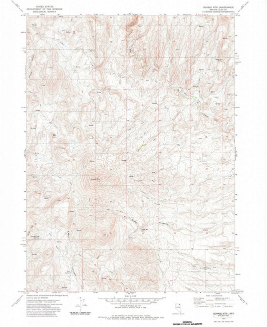 1971 Double MTN, NV - Nevada - USGS Topographic Map v2