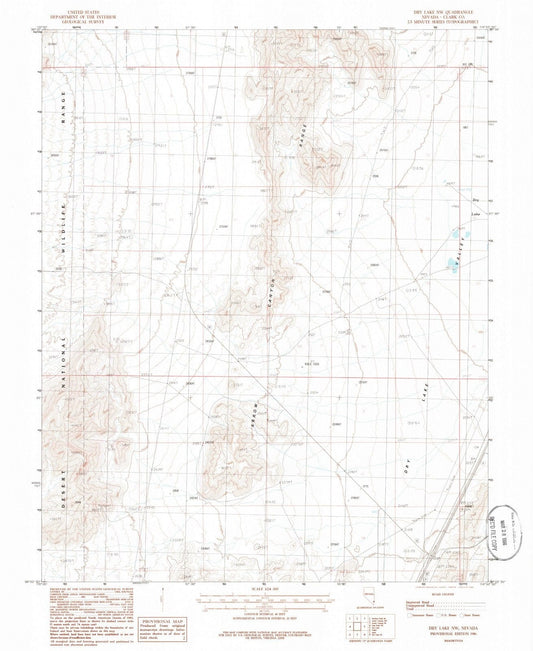 1986 Dry Lake, NV - Nevada - USGS Topographic Map