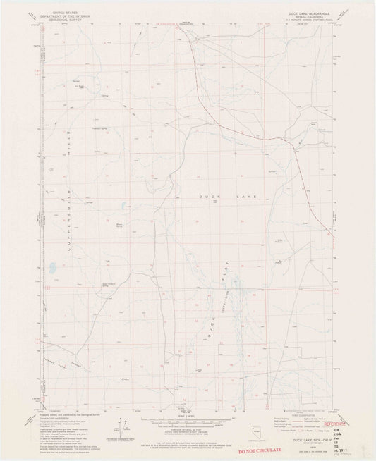 1979 Duck Lake, NV - Nevada - USGS Topographic Map
