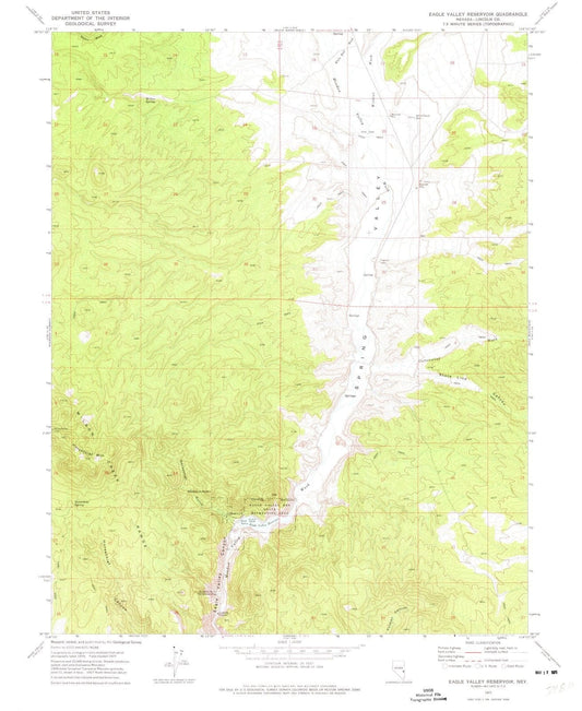1972 Eagle Valley Reservoir, NV - Nevada - USGS Topographic Map