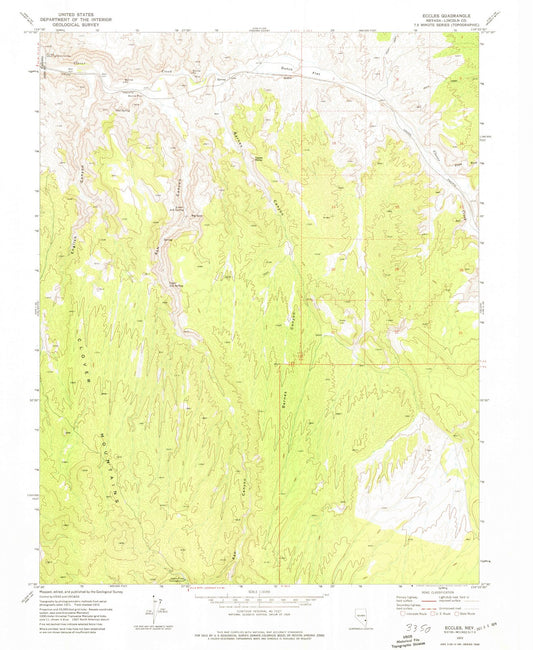 1972 Eccles, NV - Nevada - USGS Topographic Map