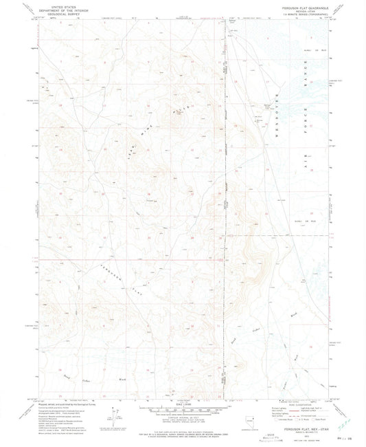 1972 Ferguson Flat, NV - Nevada - USGS Topographic Map