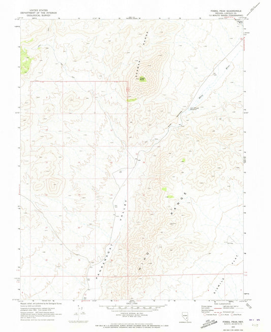 1970 Fossil Peak, NV - Nevada - USGS Topographic Map