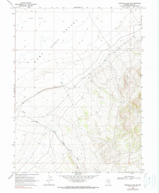 1968 Franklin Lake, NV - Nevada - USGS Topographic Map v2