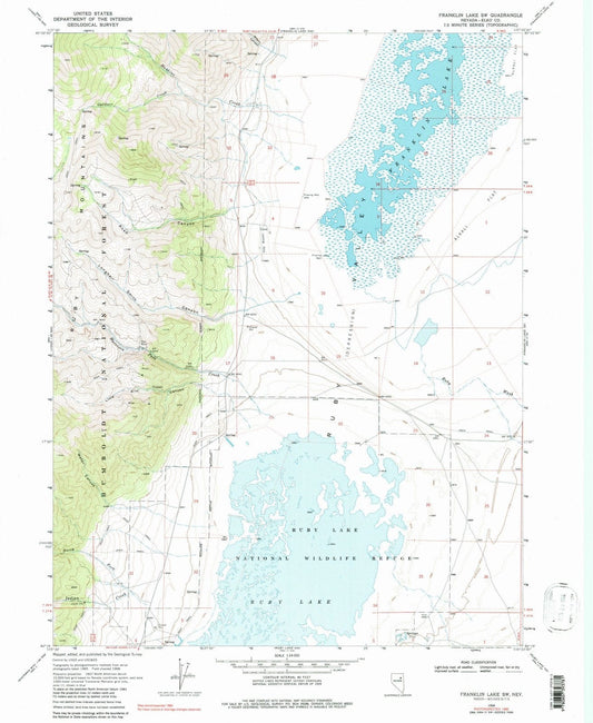 1968 Franklin Lake, NV - Nevada - USGS Topographic Map v3
