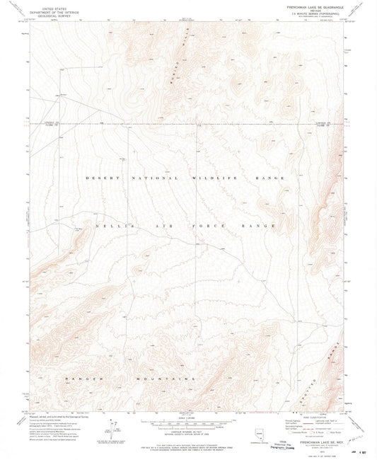 1973 Frenchman Lake, NV - Nevada - USGS Topographic Map