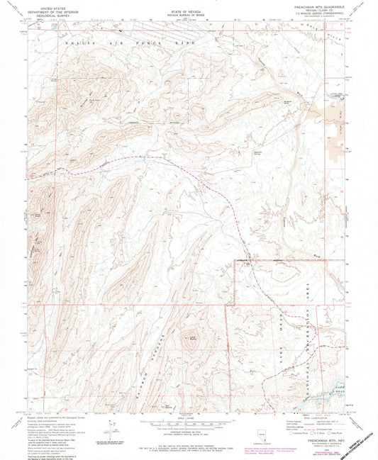 1970 Frenchman MTN, NV - Nevada - USGS Topographic Map