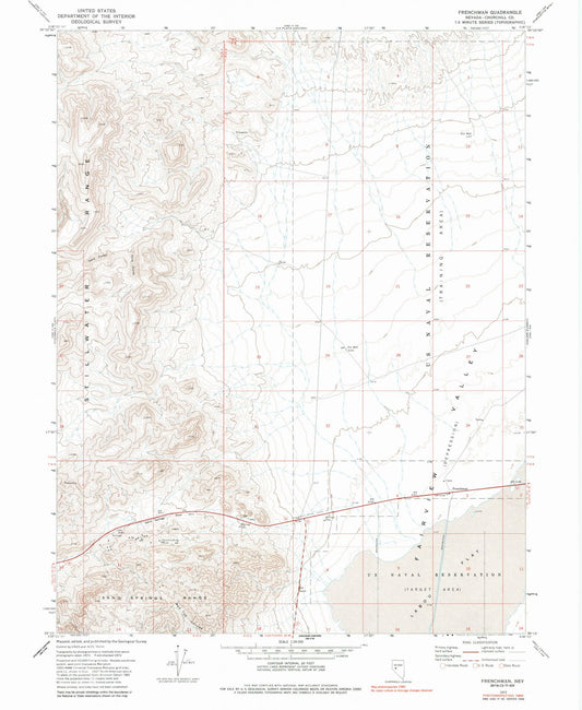 1972 Frenchman, NV - Nevada - USGS Topographic Map