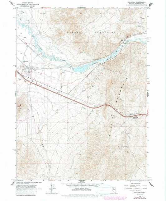 1965 Golconda, NV - Nevada - USGS Topographic Map